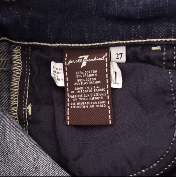 7 For All Mankind Modern Bootcut The Skinny Bootcut Jeans Women's Size 27 NWT - Picture 12 of 16